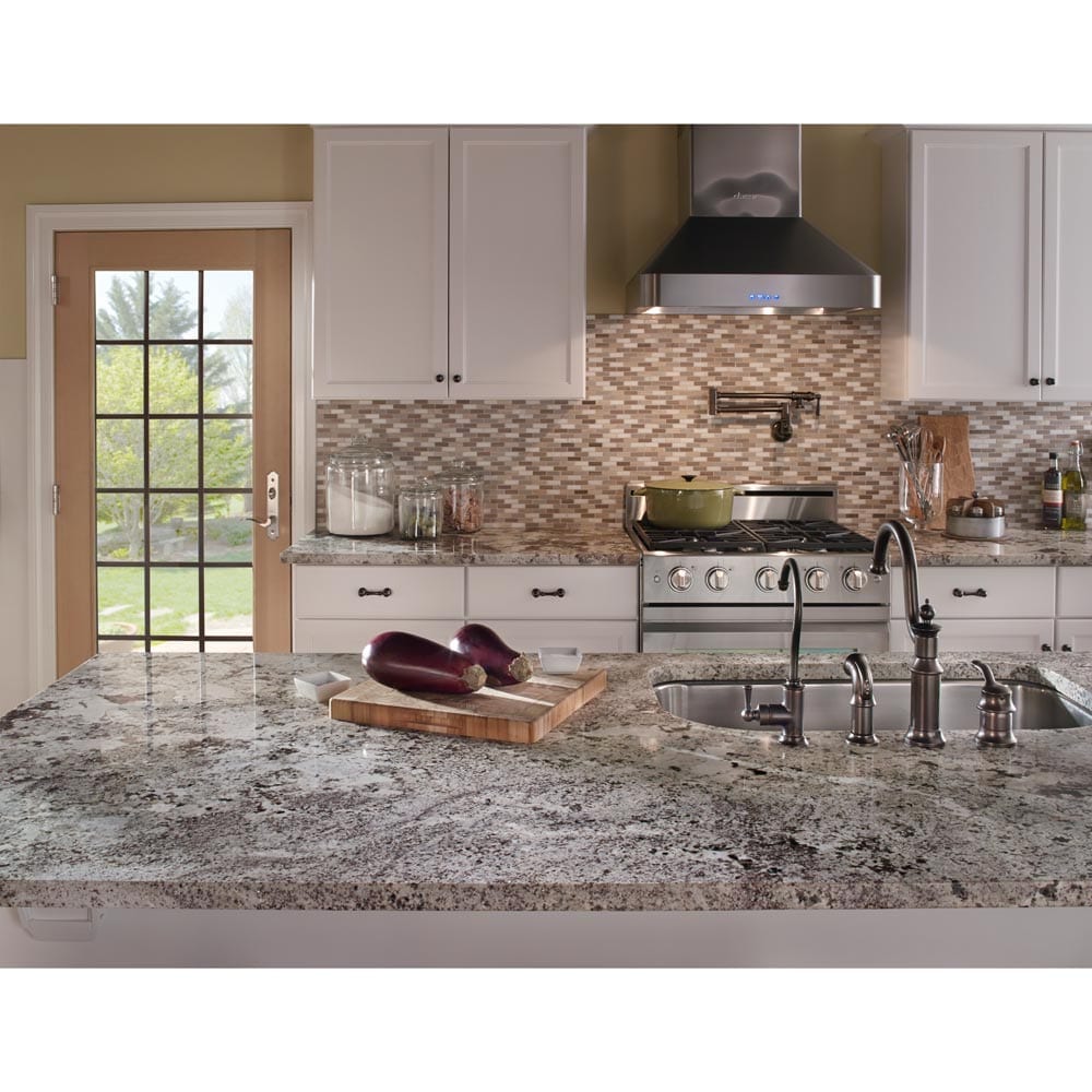 Arctic Storm 12" x 12" Honed Marble Mesh-Mounted Mosaic Floor and Wall Tile 0.625"x2"-MSI Collection