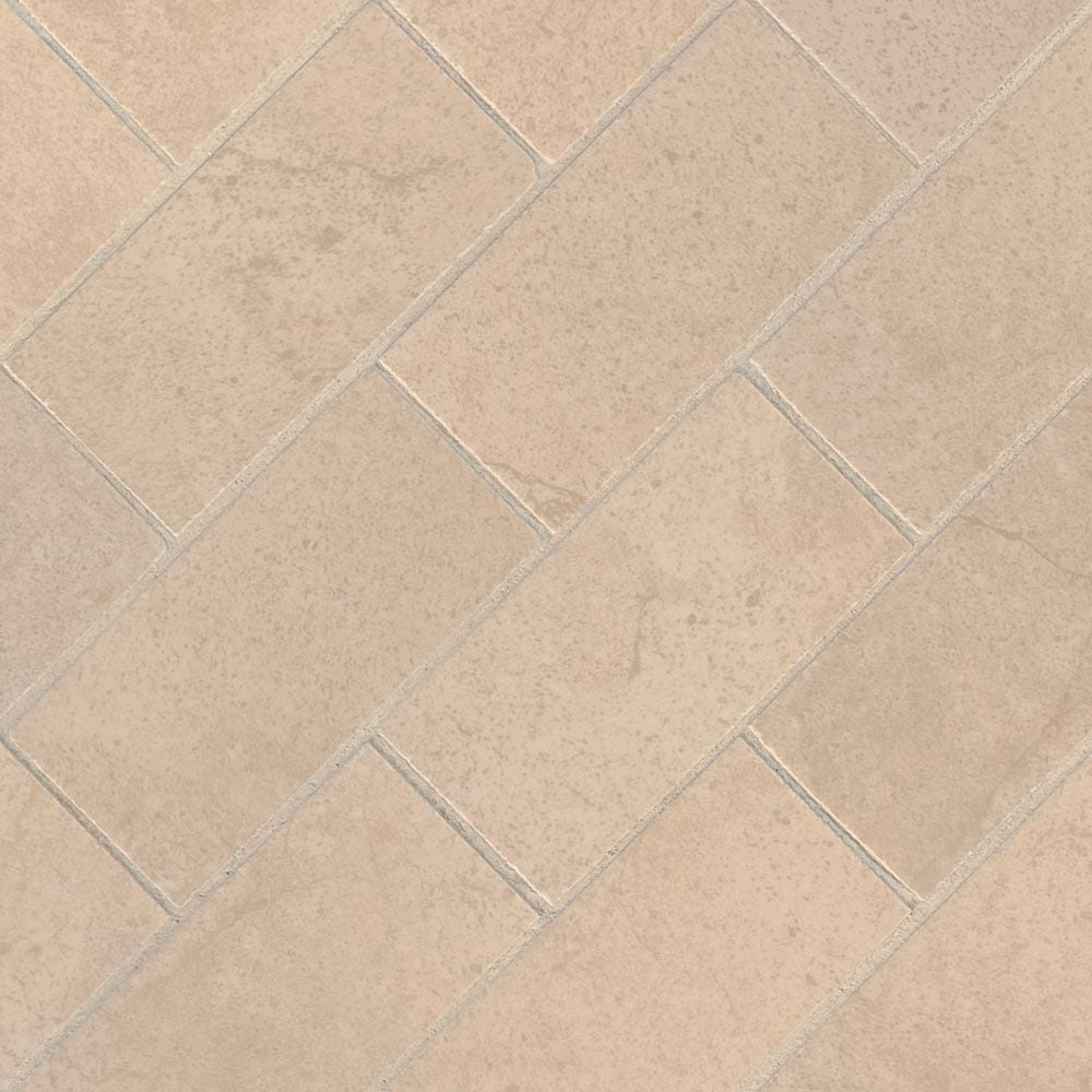 Aria Cremita 12"x12" Polished Porcelain Mesh-Mounted Mosaic Tile 2"x4" - MSI Collection