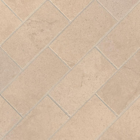 Aria Cremita 12"x12" Polished Porcelain Mesh-Mounted Mosaic Tile 2"x4" - MSI Collection