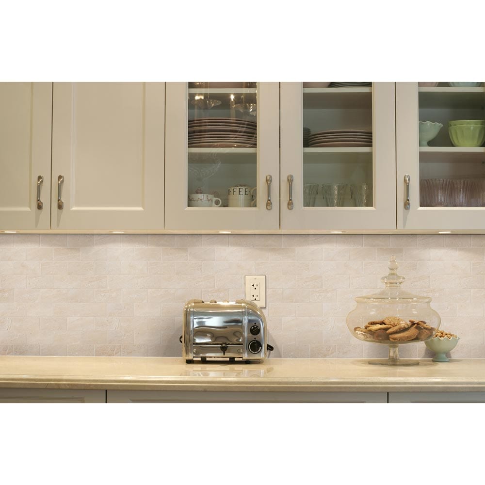 Aria Oro 12"x12" Polished Porcelain Mesh-Mounted Mosaic Tile 2"x4" - MSI Collection