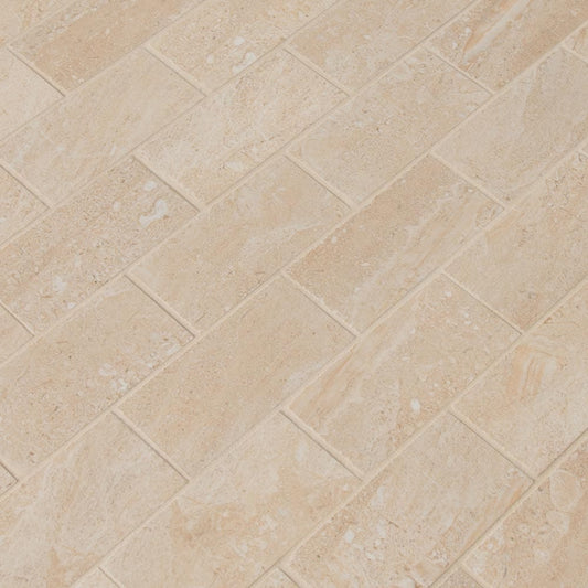 Aria Oro 12"x12" Polished Porcelain Mesh-Mounted Mosaic Tile 2"x4" - MSI Collection