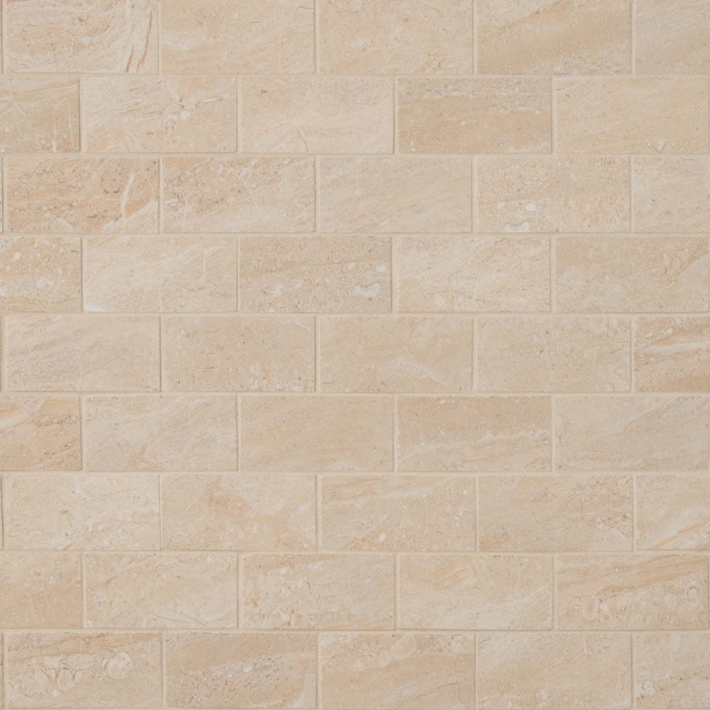 Aria Oro 12"x12" Polished Porcelain Mesh-Mounted Mosaic Tile 2"x4" - MSI Collection
