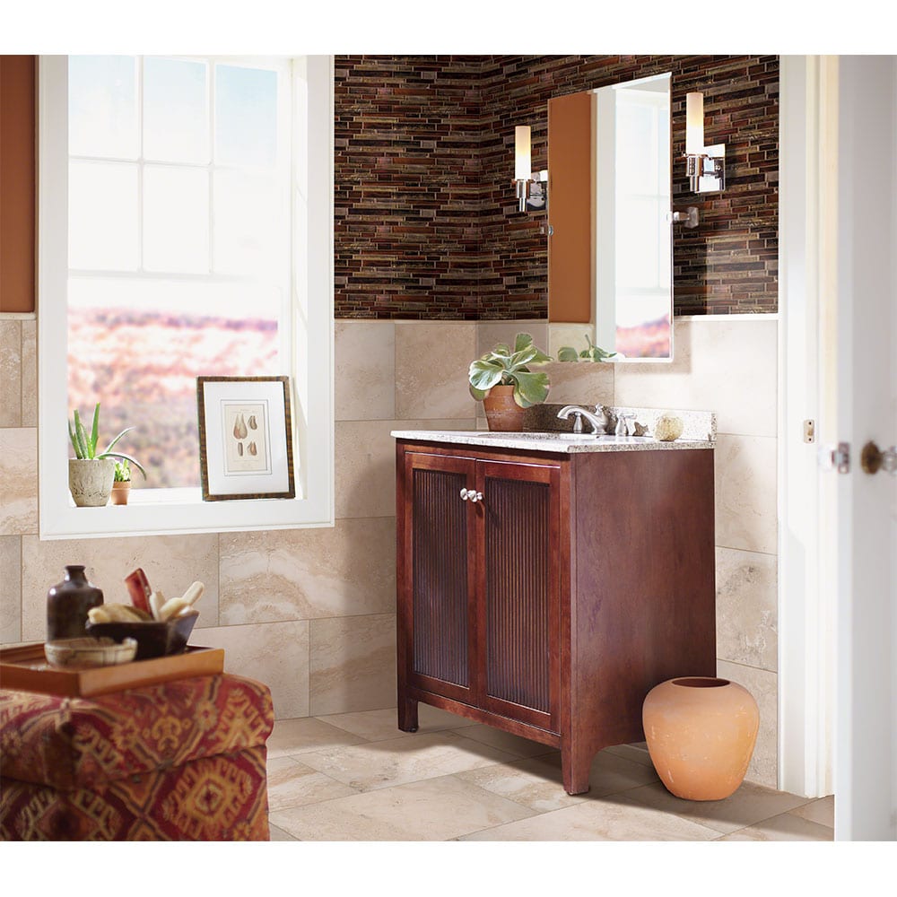 Artista Interlocking 11.81" x 11.81" Glass Mesh-Mounted Mosaic Wall Tile Pattern-MSI Collection