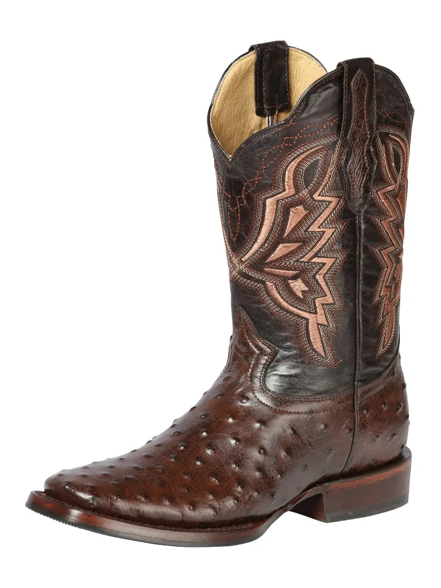 El General Rodeo Boot- Imit Avestruz