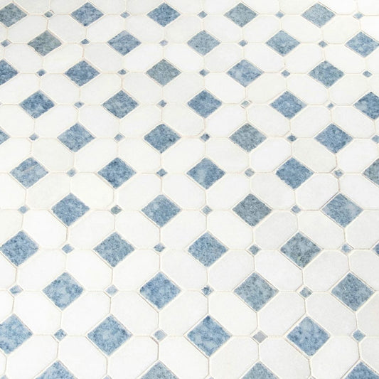 Azula Hatchwork 12" x 12" Polished Marble Mesh-Mounted Mosaic Tile Pattern-MSI Collection