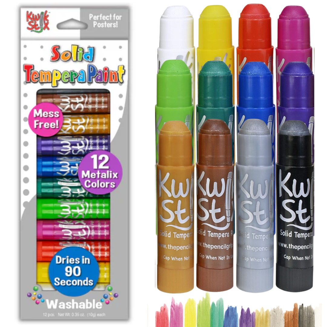 Kwik Stix Paint Sticks, Set of 12 Metalix Colors