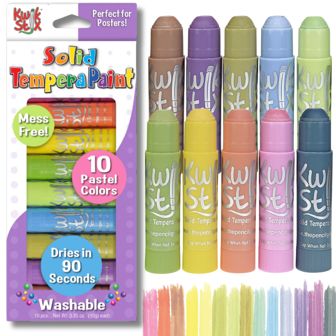 Kwik Stix Paint Sticks, Set of 10 Pastel Colors