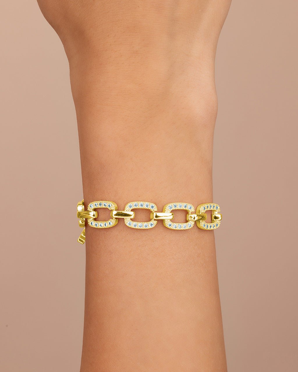 Fiona CZ Statement Chain Link Bracelet