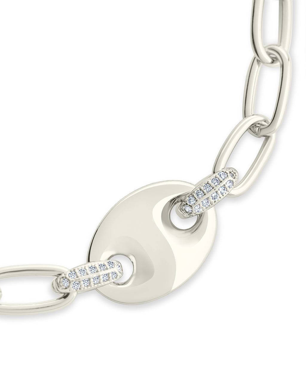 Bliss CZ Anchor Chain Bracelet