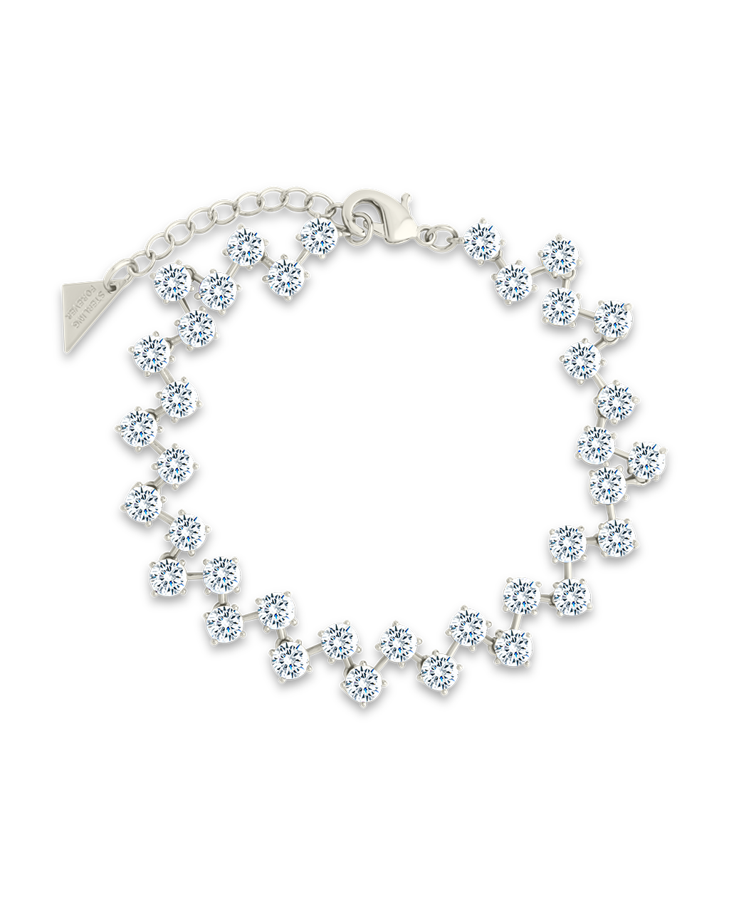 Carson CZ Tennis Bolo Bracelet