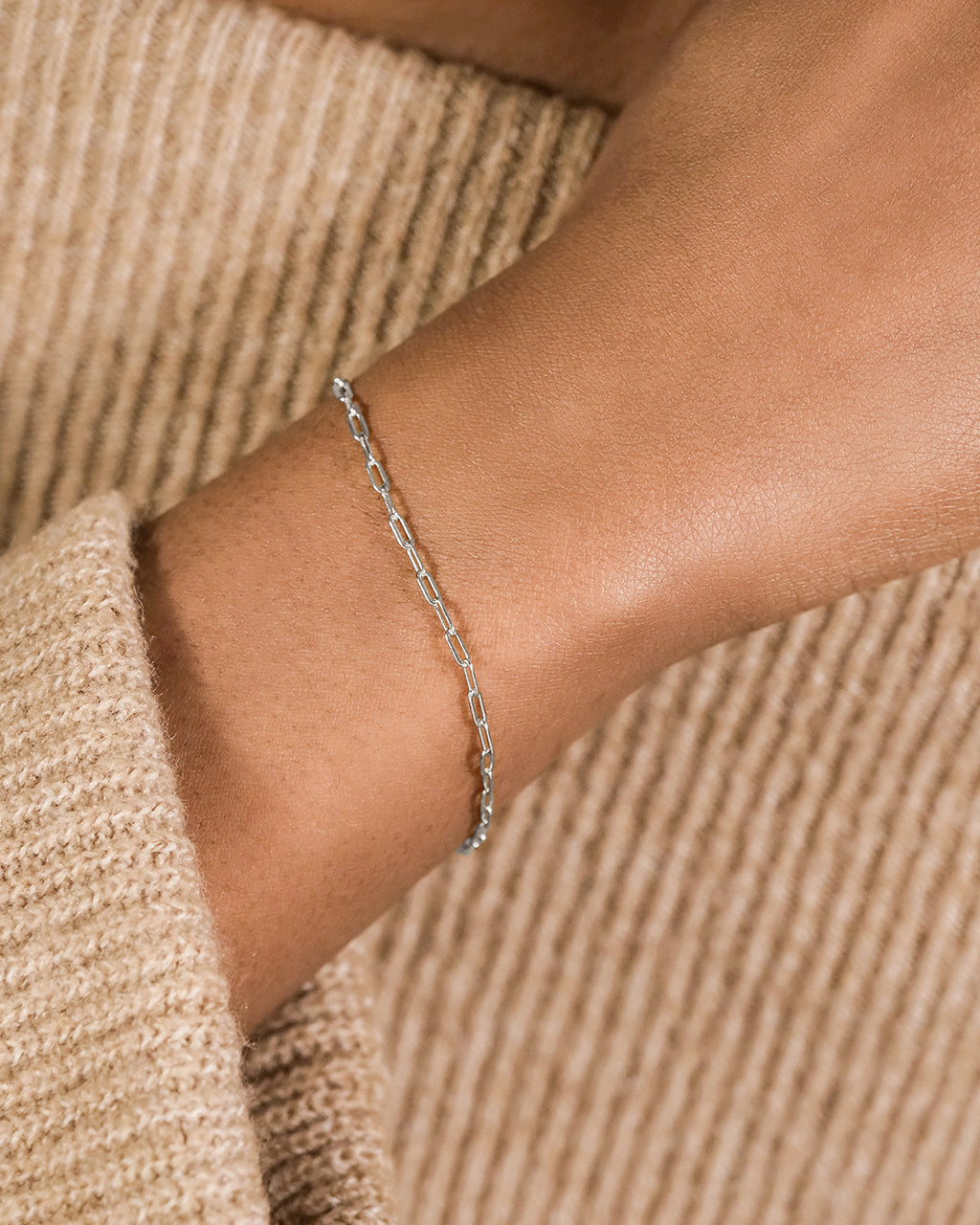 Sterling Silver Paperclip Chain Bracelet