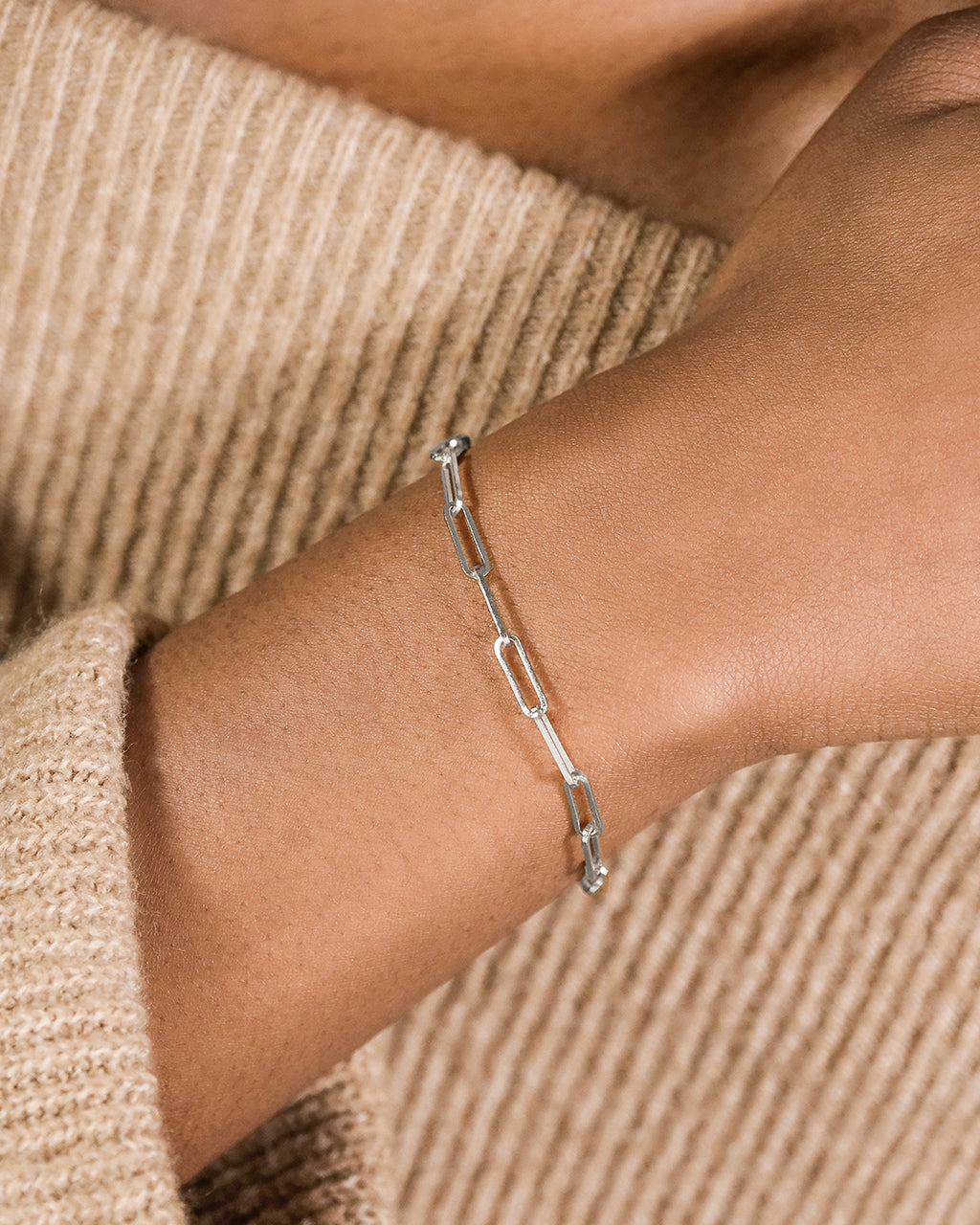 Sterling Silver Paperclip Chain Bracelet