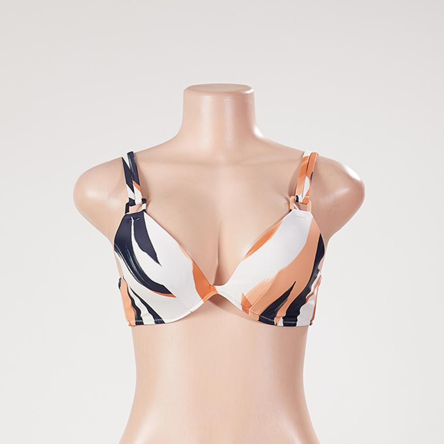 Matching swimwear sexy batch printing padded underwire bikini top