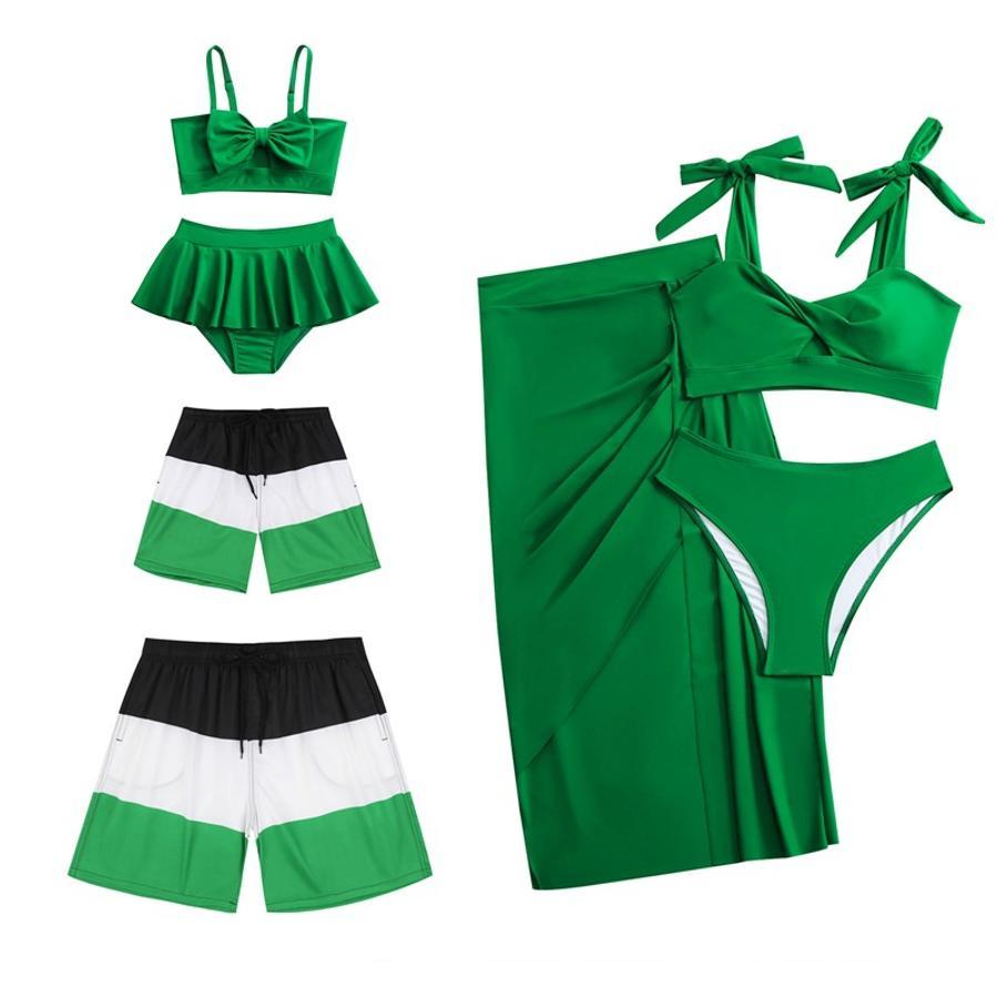 Boy's color-block casual beach shorts with lined