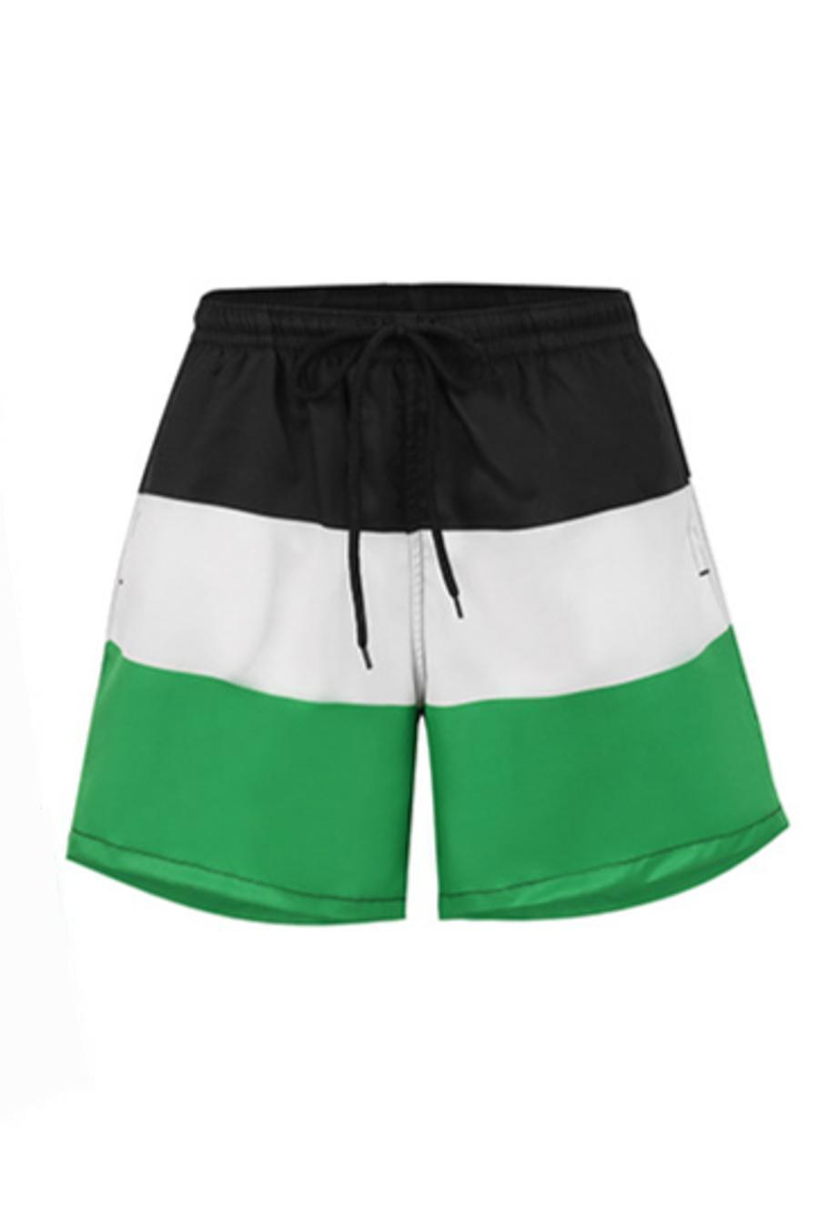 Boy's color-block casual beach shorts with lined
