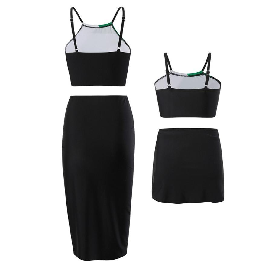 Teen girl's  color-block non-padded three-piece swimsuit