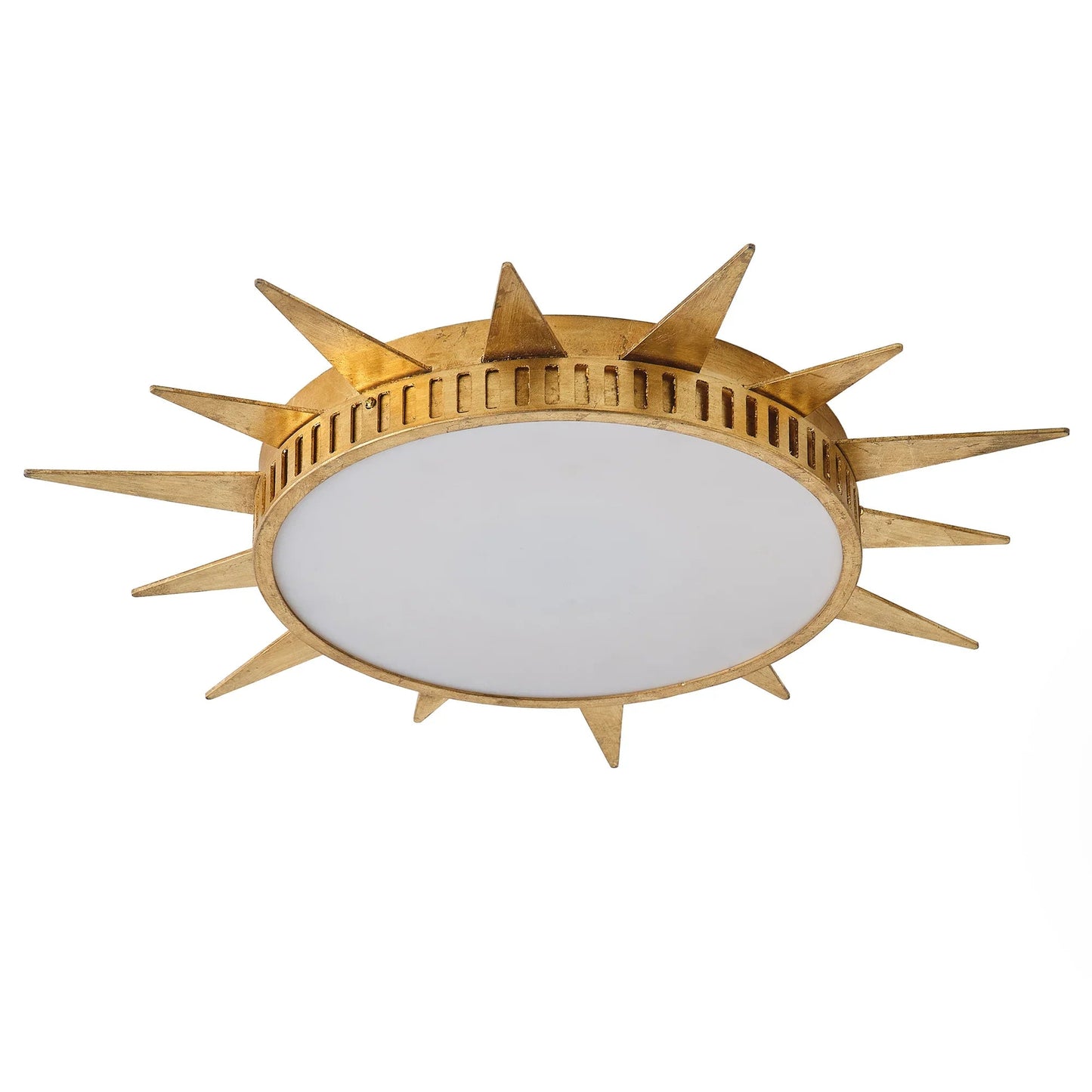 25 Inch Dana Vintage Golden Sunburst Flush Mount LED Light