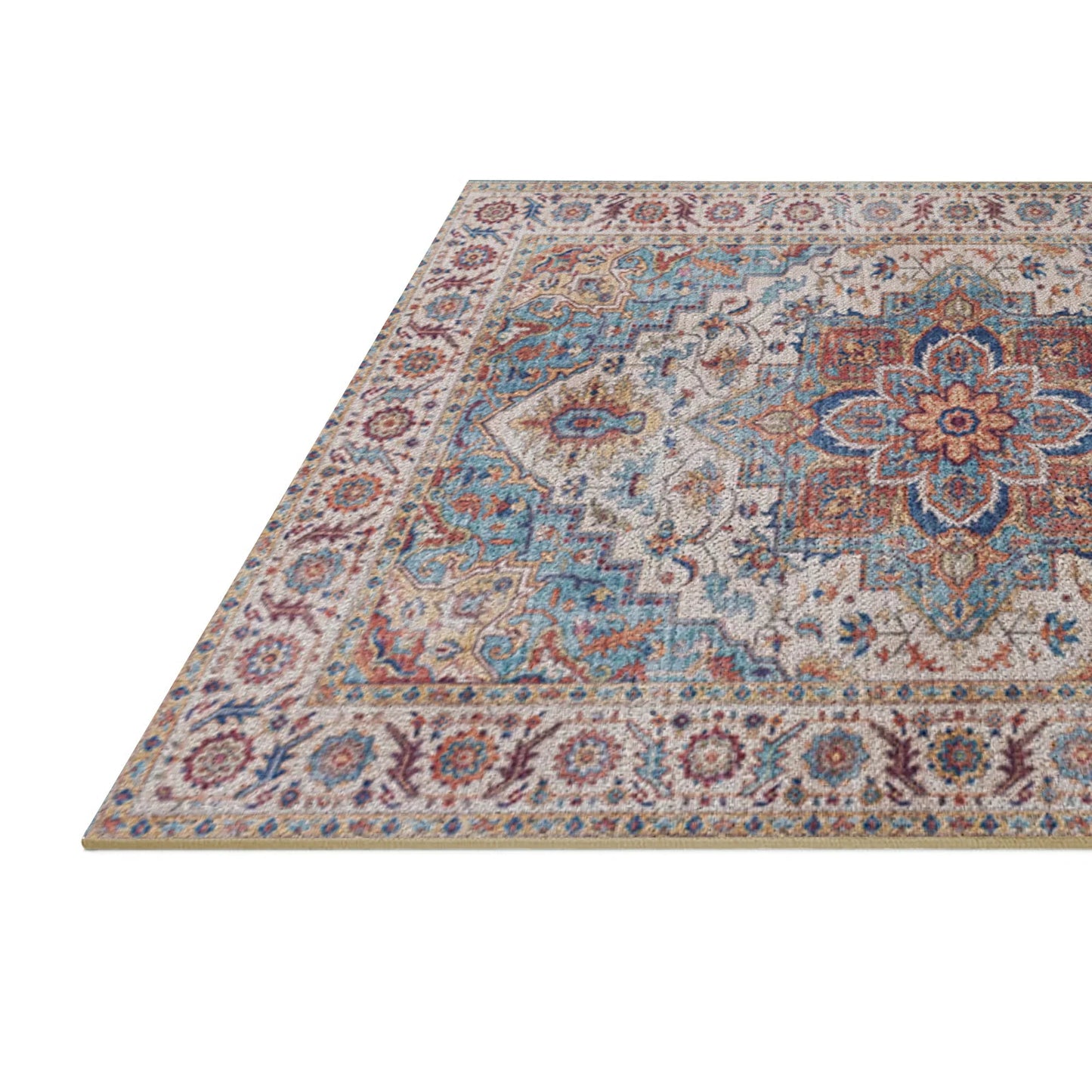 7ft x 5ft Vintage Indoor Non-Slip Washable Large  Area Rugs for Bedroom Living Room