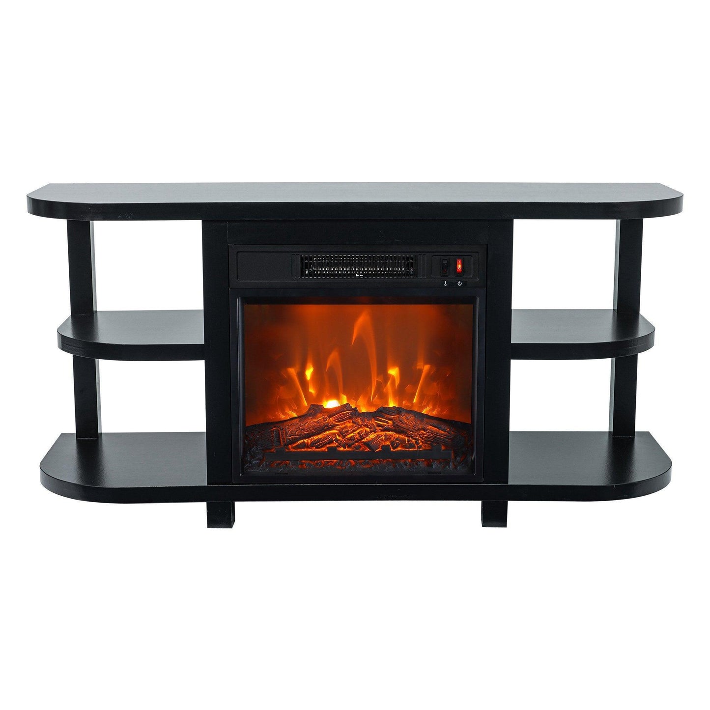 Decorative Modern 48" TV Stand with 18" Insert Electric Fireplace