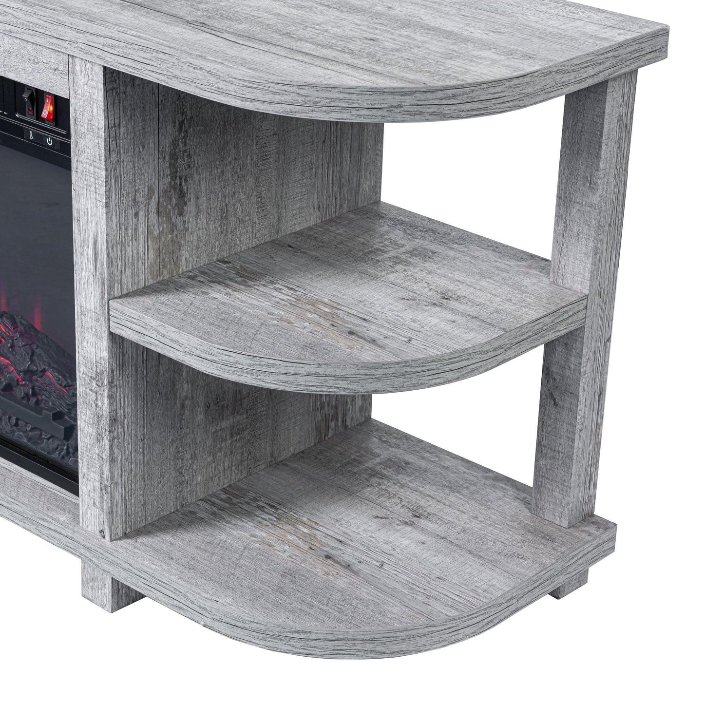 Decorative Modern 48" TV Stand with 18" Insert Electric Fireplace