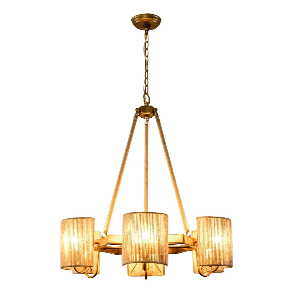 6-Light Farmhouse Bedroom Island Pendant Lighting