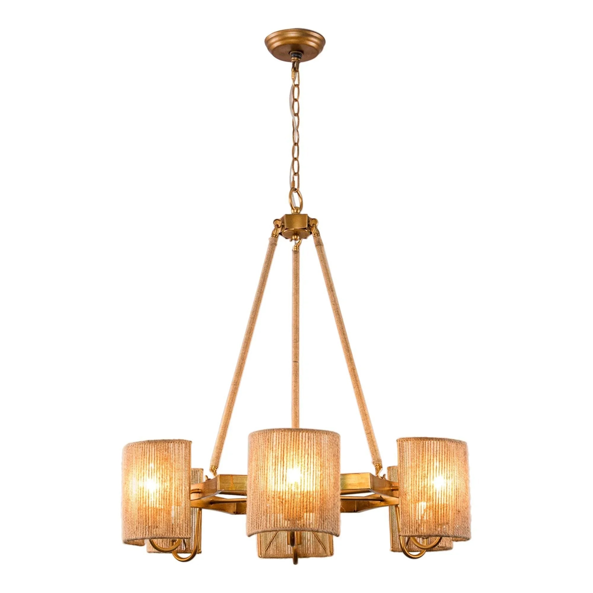6-Light Farmhouse Bedroom Island Pendant Lighting
