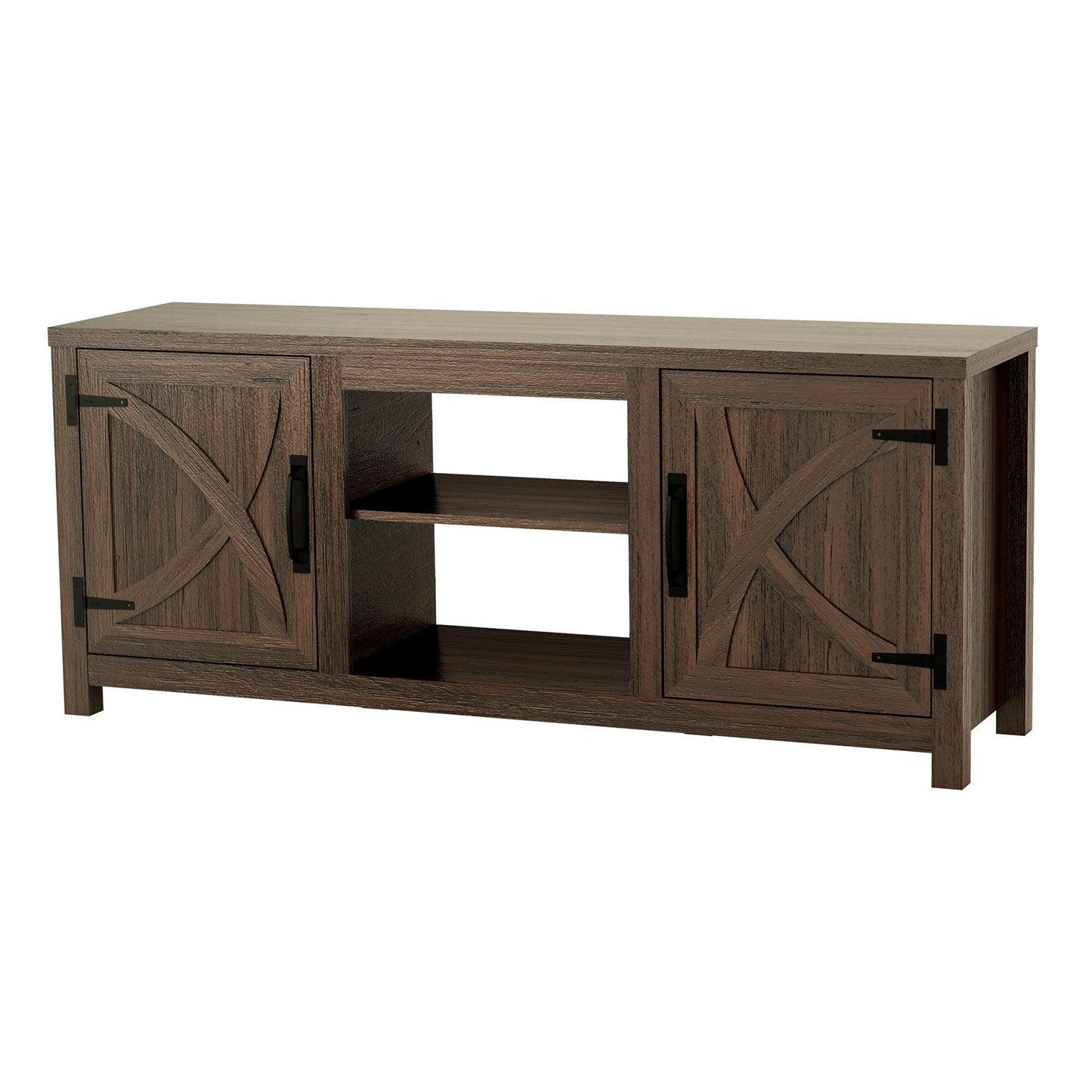 Farmhouse TV Stand for 58 Inch TV Storage Cabinet for Living Room