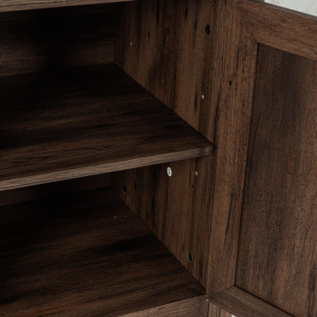 Farmhouse TV Stand for 58 Inch TV Storage Cabinet for Living Room
