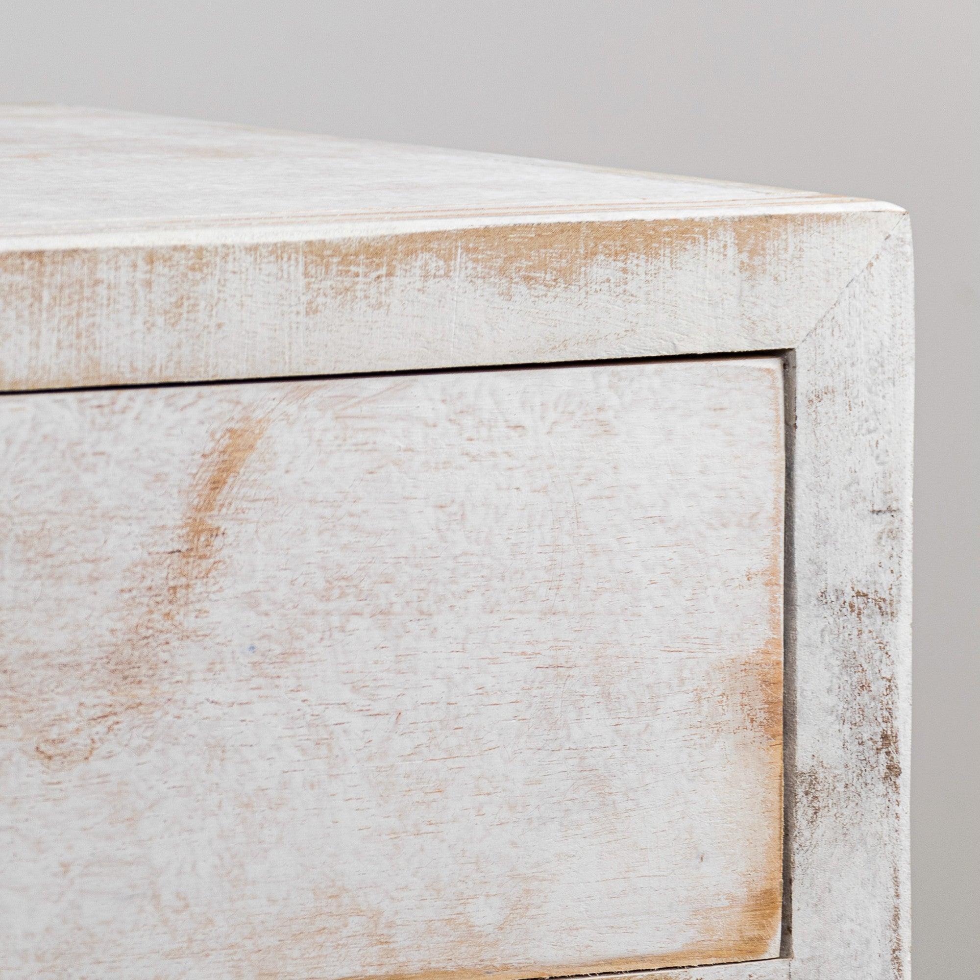 Classic Modern 1-Drawer Solid Wood White Nightstand Side Table
