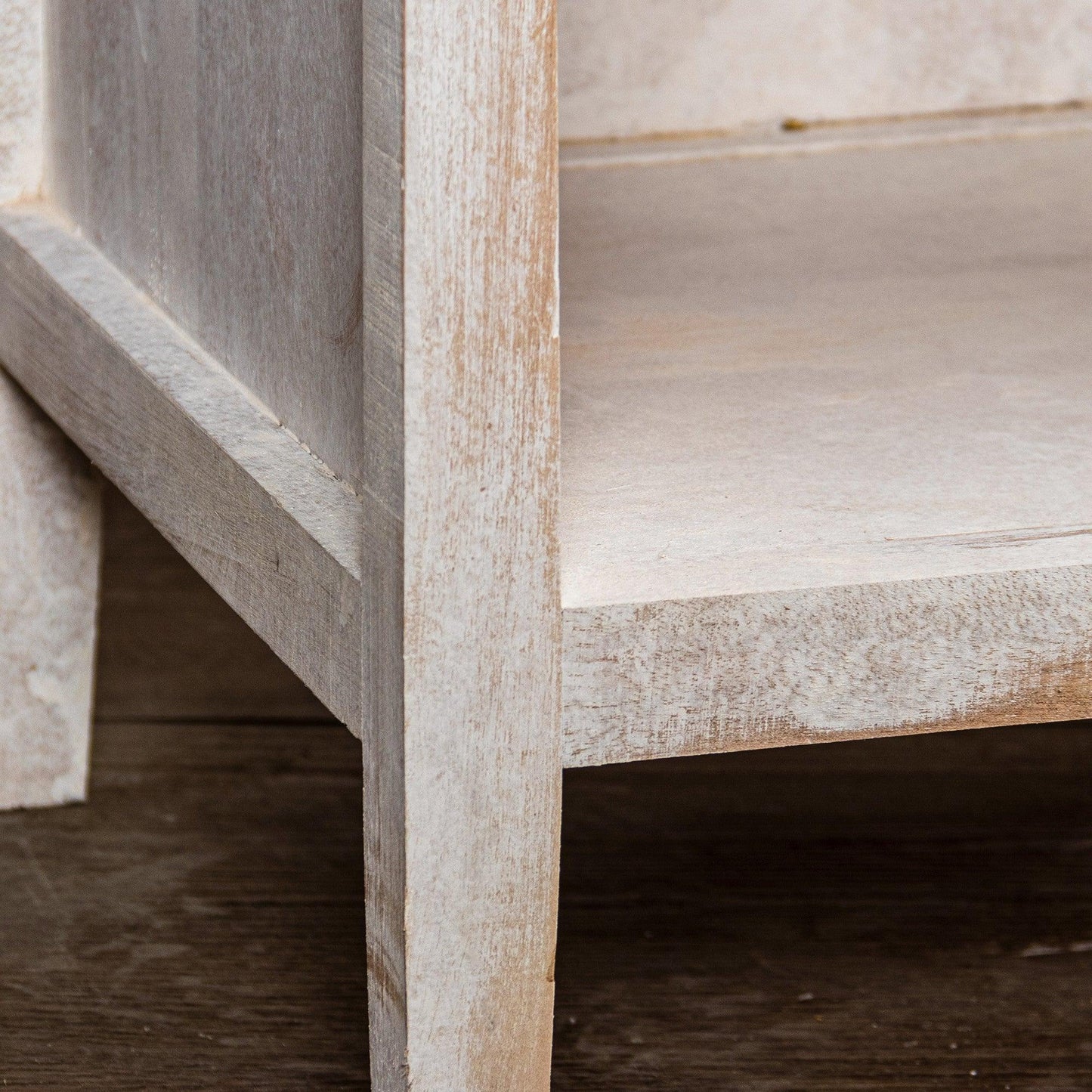 Classic Modern 1-Drawer Solid Wood White Nightstand Side Table