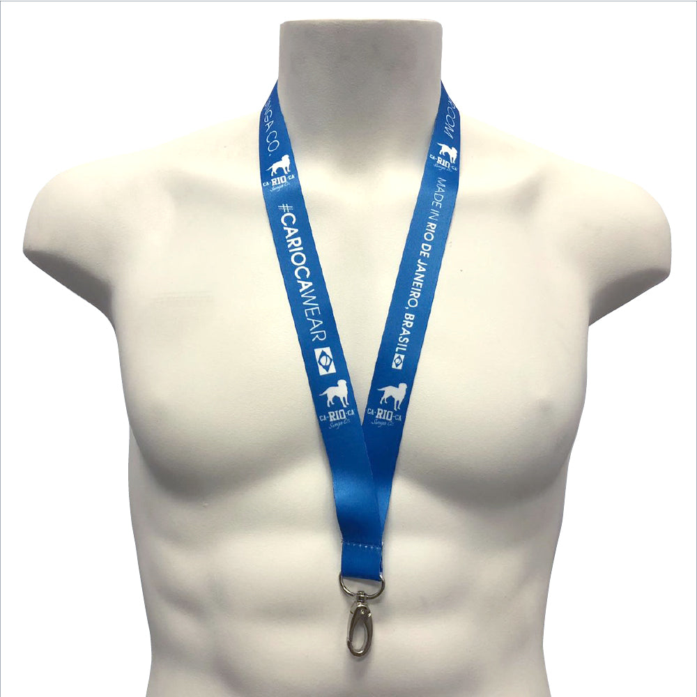 LOGOTIPO LANYARD Black, Blue, Red And White - Key Holder