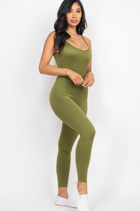 Solid Bodycon Cami Jumpsuit (CAPELLA)