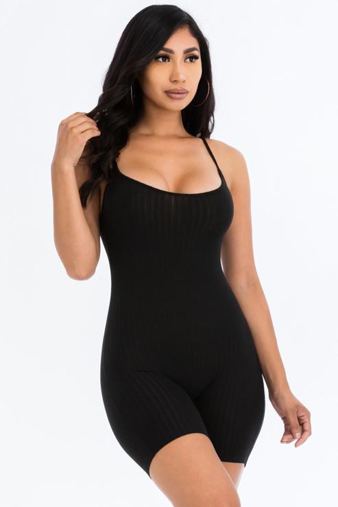 Ribbed Bodycon Romper (CAPELLA)