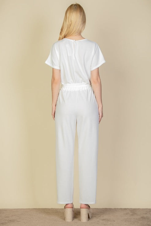 Tie Waist Relaxed Jumpsuit (CAPELLA)