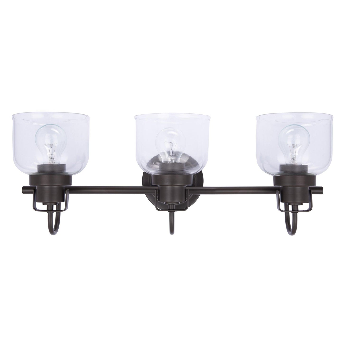 Brighton 3-Light Dark Bronze Dimmable Bathroom Vanity Light