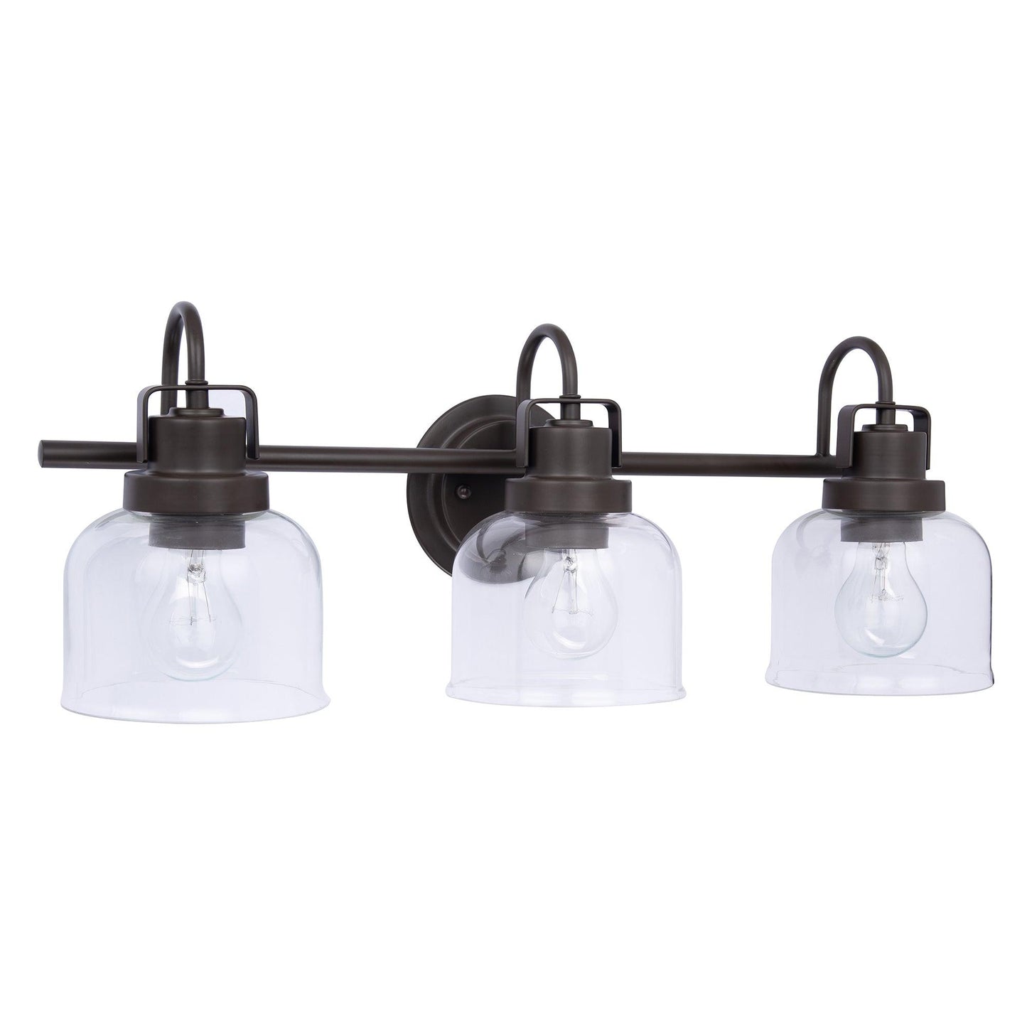 Brighton 3-Light Dark Bronze Dimmable Bathroom Vanity Light