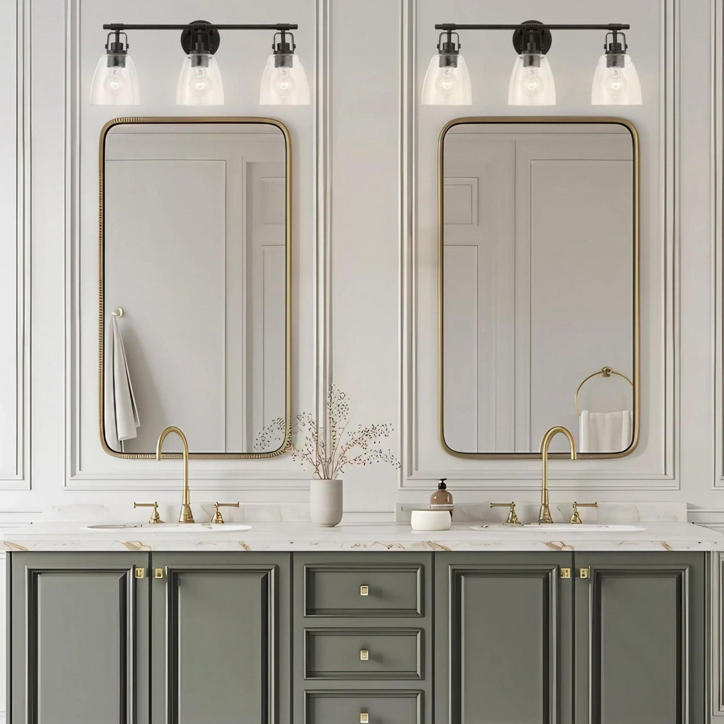 Brilliance Modern Farmhouse 3-Light Vanity Light