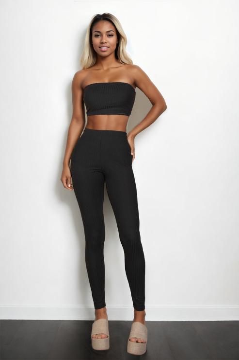 Ribbed Tube Top & Leggings Set (CAPELLA)