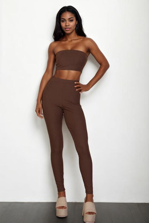 Ribbed Tube Top & Leggings Set (CAPELLA)