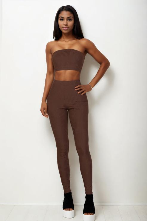 Ribbed Tube Top & Leggings Set (CAPELLA)