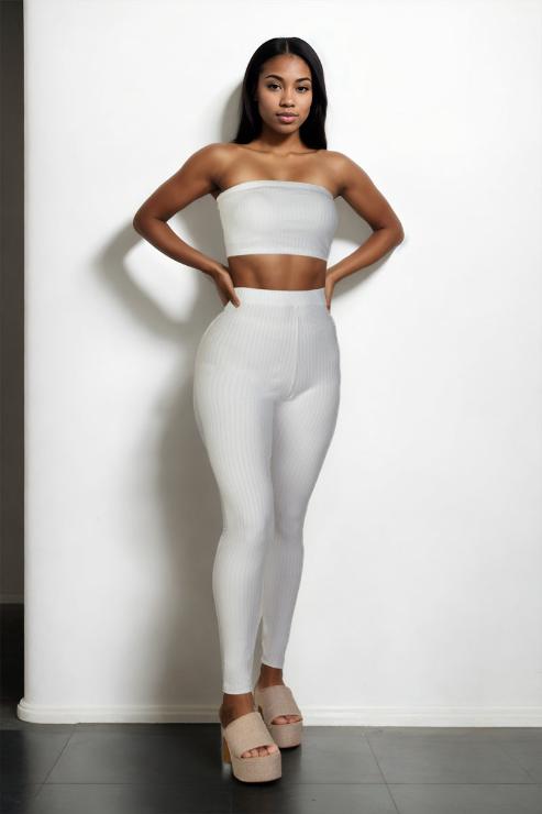 Ribbed Tube Top & Leggings Set (CAPELLA)