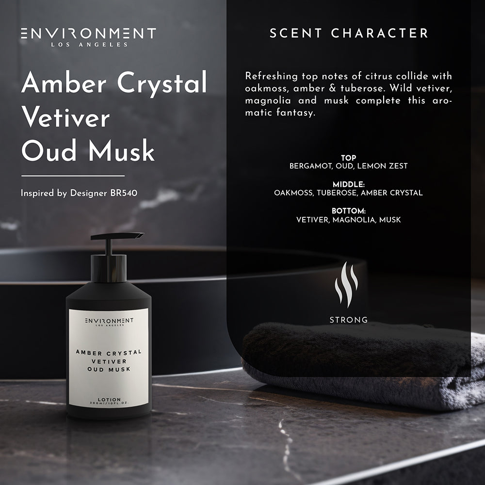 Amber Crystal | Vetiver | Oud Musk Lotion (Inspired by Baccarat Rouge 540®)