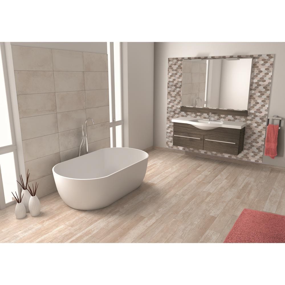 Bellagio Blend Elongated 11.63" x 12" Honed Marble Mesh-Mounted Mosaic Tile Hexagon - MSI Collection