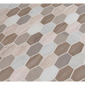 Bellagio Blend Elongated 11.63" x 12" Honed Marble Mesh-Mounted Mosaic Tile Hexagon - MSI Collection