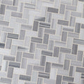 Bergamo Herringbone 11.63" x 11.63" Polished Marble Mesh-Mounted Mosaic Tile Pattern-MSI Collection