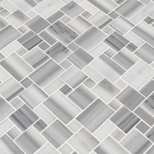 Bergamo Magic Pattern 12" x 12" Polished Marble Mesh-Mounted Mosaic Tile Pattern-MSI Collection