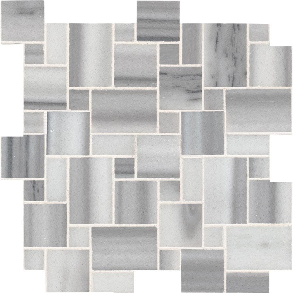 Bergamo Magic Pattern 12" x 12" Polished Marble Mesh-Mounted Mosaic Tile Pattern - MSI Collection