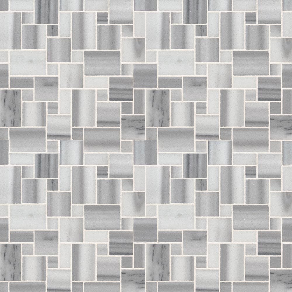Bergamo Magic Pattern 12" x 12" Polished Marble Mesh-Mounted Mosaic Tile Pattern - MSI Collection