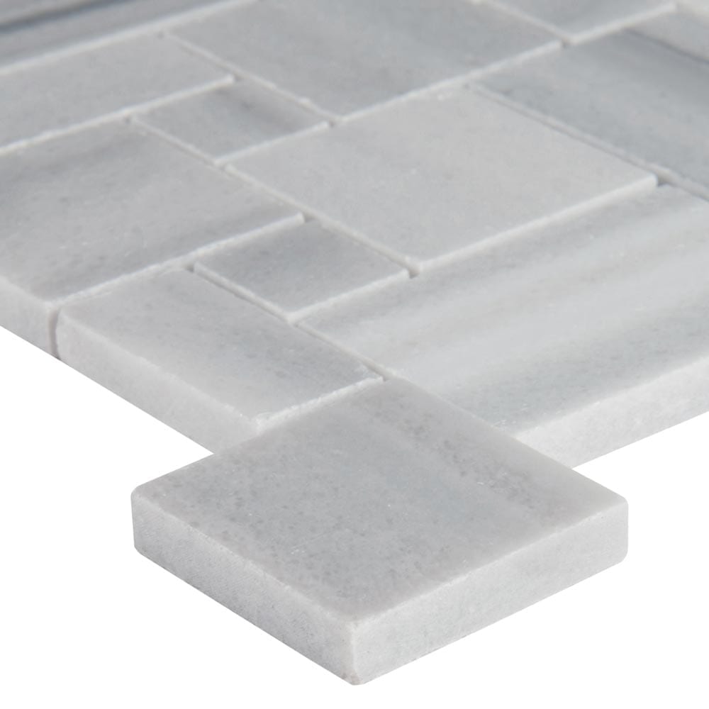Bergamo Magic Pattern 12" x 12" Polished Marble Mesh-Mounted Mosaic Tile Pattern - MSI Collection
