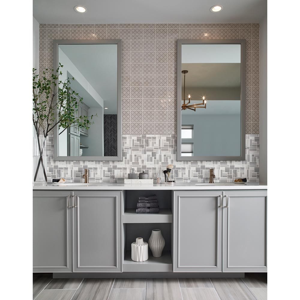 Bergamo Magic Pattern 12" x 12" Polished Marble Mesh-Mounted Mosaic Tile Pattern - MSI Collection